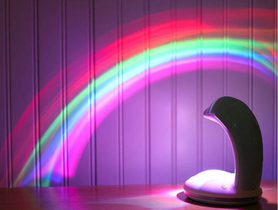 VanAlles Dolfijn Regenboog Projector Nachtlampje kinderen Nachtlampje baby Draadloos Grijs