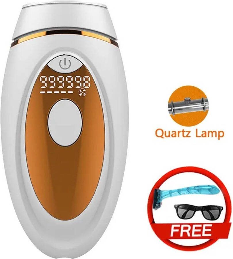 Vancostar 999000 Flash Ipl Epilator LCD Laser Ontharing Pijnloze Permanente Foto-Epilatie Trimmer Elektrische Ontharing Gold