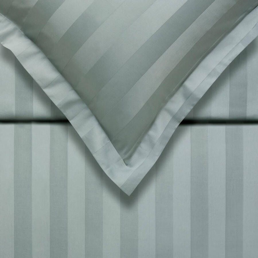 Vandyck Purity Stripe Dekbedovertrek 240 x 200 220 cm Celadon Green