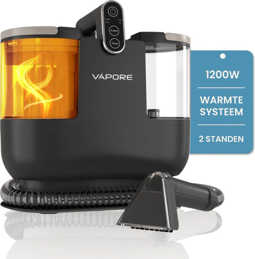 Vapore Tapijtreiniger Draagbare Vlekkenreiniger 1200W Tapijtreiniger Machine Bank Reinigen Machine Meubelreiniger Met Zuigvermogen Zetelreiniger Bank Reiniger Apparaat Zwart