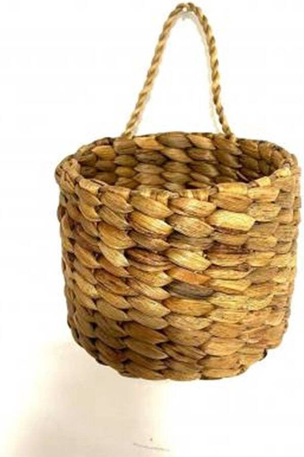 Varios Plantenhanger hangende pot rieten pot 12 cm rond