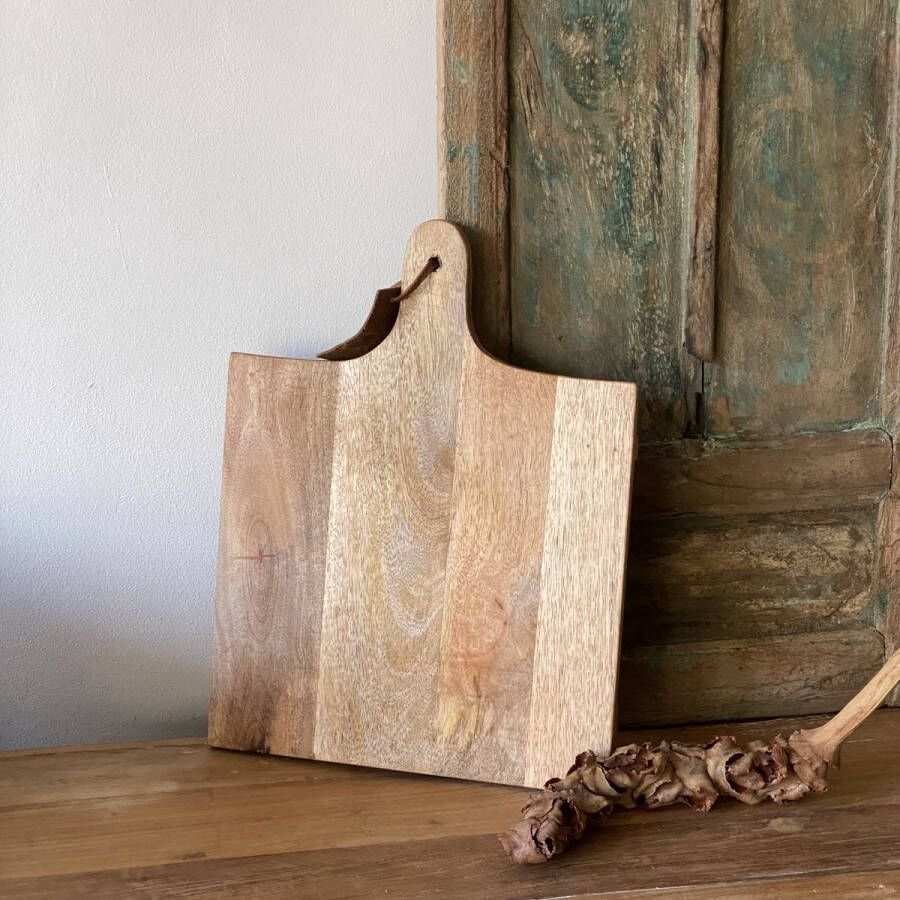 Varios Serveerplank Square Mangohout 39.5 x 39cm
