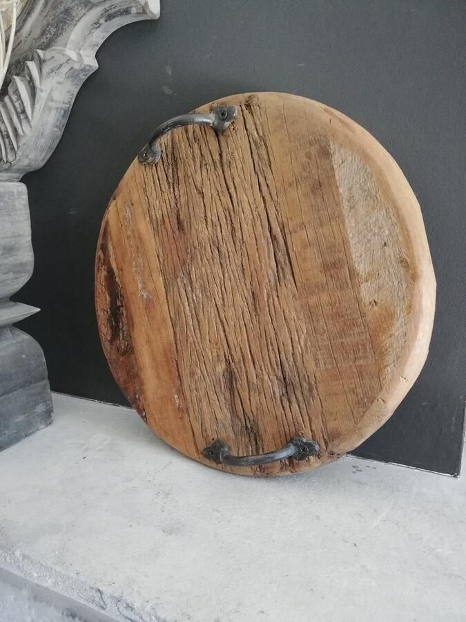 Varios Houten dienblad 32 cm robuust sober landelijk