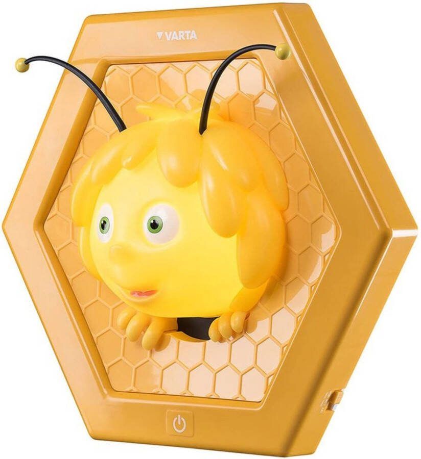Varta Wandlamp Nachtlamp voor kinderen met timer Draadloos op batterijen Geel