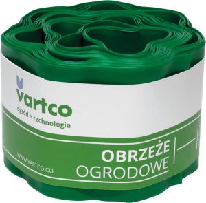 Vartco Gazon rand tuin hek golvende tuin Palissade wortel barrière Plastic 15cm x9m groen