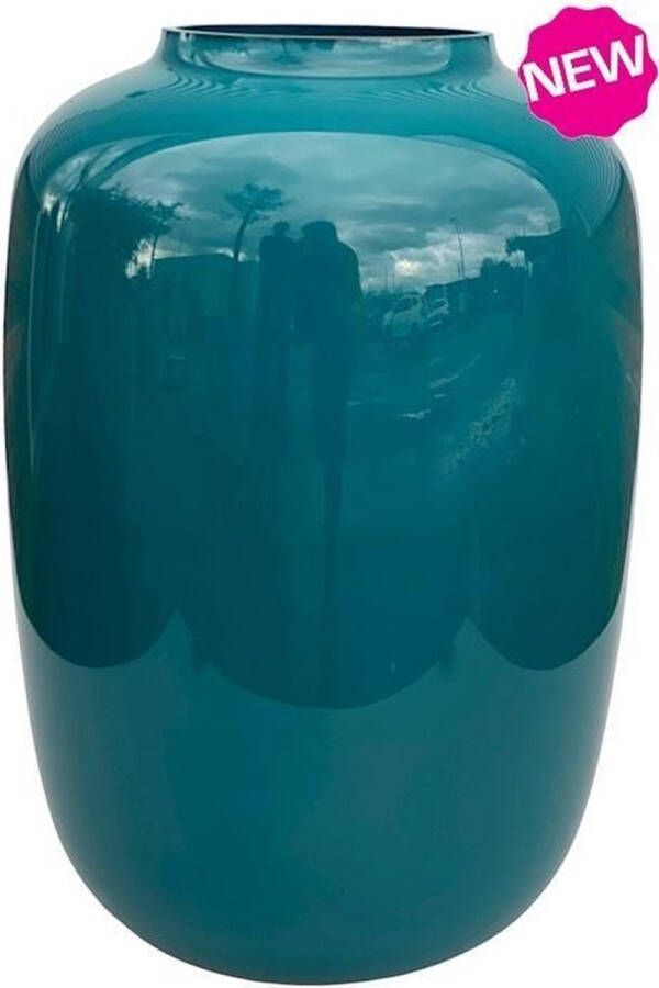 Vase The World Vaas Artic Petrol | Ø25 x H35 cm