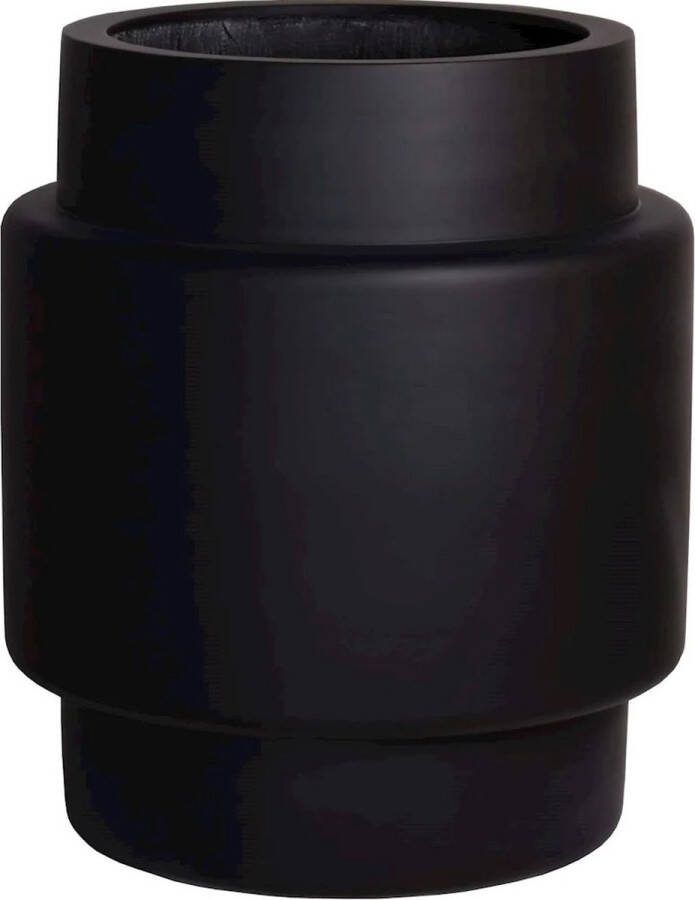 Vase The World Billund big black Ø60 x H70 cm plantenbak zwart