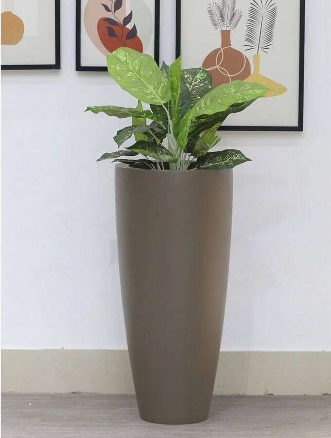 Vase The World Bloempot Kentucky S taupe Ø37 x H80 cm