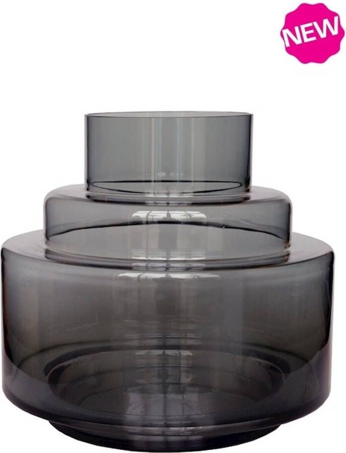 Vase The World G91-9551-1-03 Chari M grey Ø23 x H20 cm