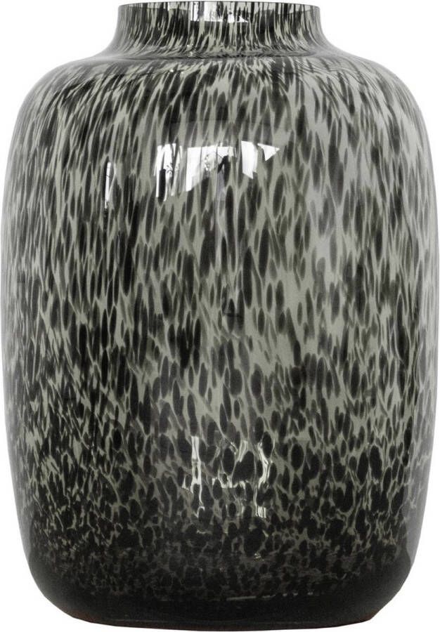 Vase The World Kara M grey cheetah 25 x H35cm vaas vazen decoratie wonen home homedecoration accessoire bloemenvaas bloemen cheetah boeket leopard inspiratie grey grijs