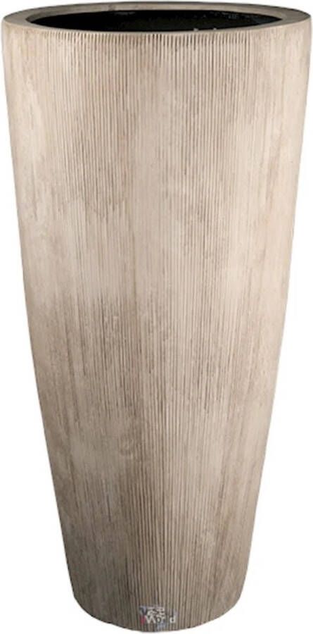 Vase The World Plantenbak Java stripe beige Ø47 x H100 cm