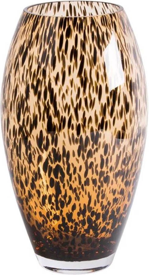 Vase The World Vaas Ubangi old gold cheetah Ø17 x H30 cm