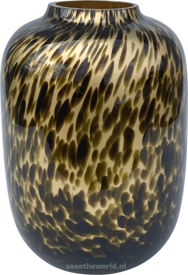 Vase The World Vaas Artic S old gold Cheetah Ø21 x H29 cm