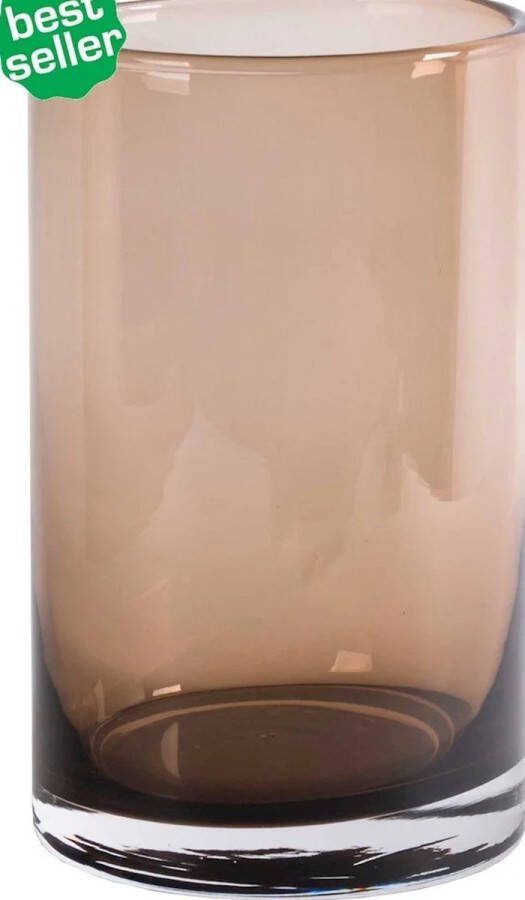 Vase The World Vaas Celtic Taupe Large Koker Ø20 x H21 cm