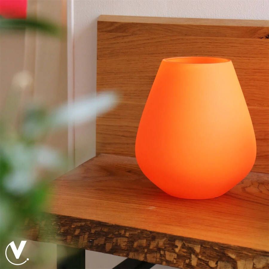 Vase The World Vaas Tasman Neon orange Ø18 x H20 cm