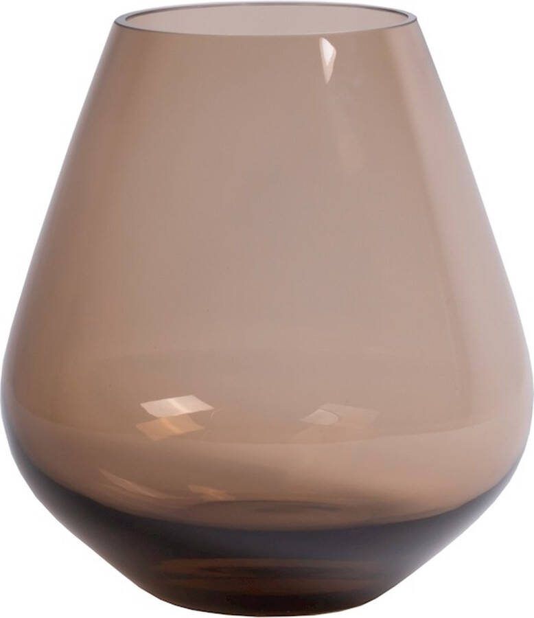 Vase The World Vaas Tasman Windlicht Glas Taupe Ø26 x H28 cm