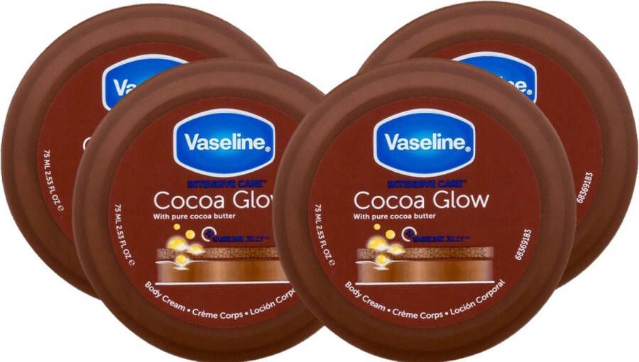 Vaseline Body Cream Cocoa Glow 4 x 75 ml