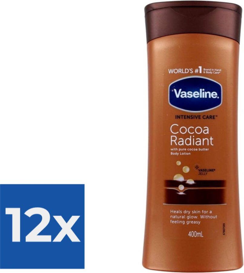 Vaseline Bodylotion Cocoa 400 ml Voordeelverpakking 12 stuks