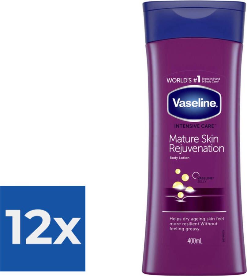 Vaseline Bodylotion  Mature Skin Rejuvenation 400 ml Voordeelverpakking 12 stuks