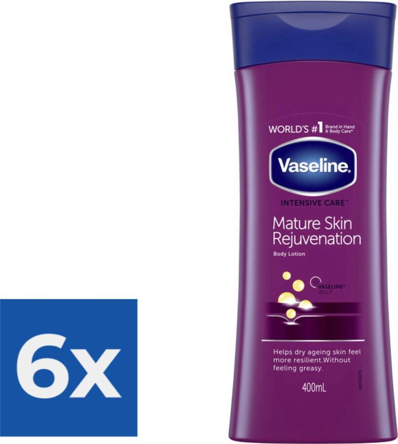 Vaseline Bodylotion  Mature Skin Rejuvenation 400 ml Voordeelverpakking 6 stuks