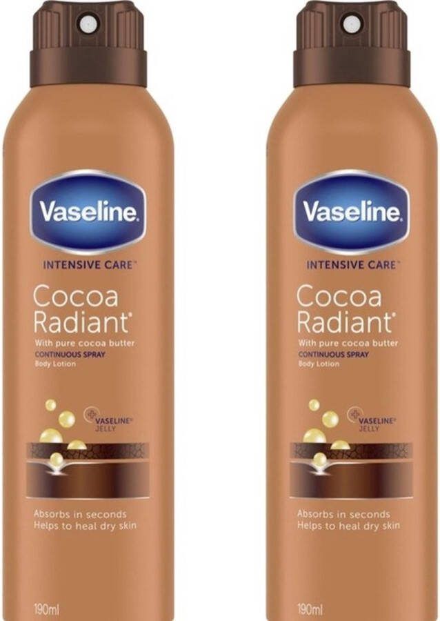 Vaseline Bodylotion Spray & Go Cocoa 2 x 190 ml