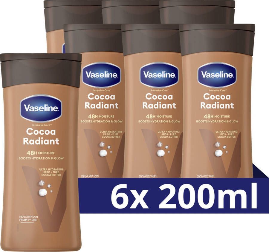 Vaseline Intensive Care Cocoa Radiant bodylotion 6 x 200 ml