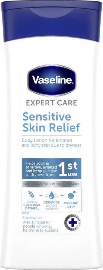 Vaseline Expert Care Bodylotion Sensitive Skin Relief diep absorberende en hydraterende lotion 400 ml
