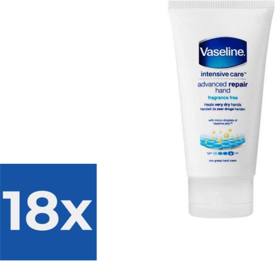 Vaseline Handcreme  Advanced Repair 75 ml Voordeelverpakking 18 stuks