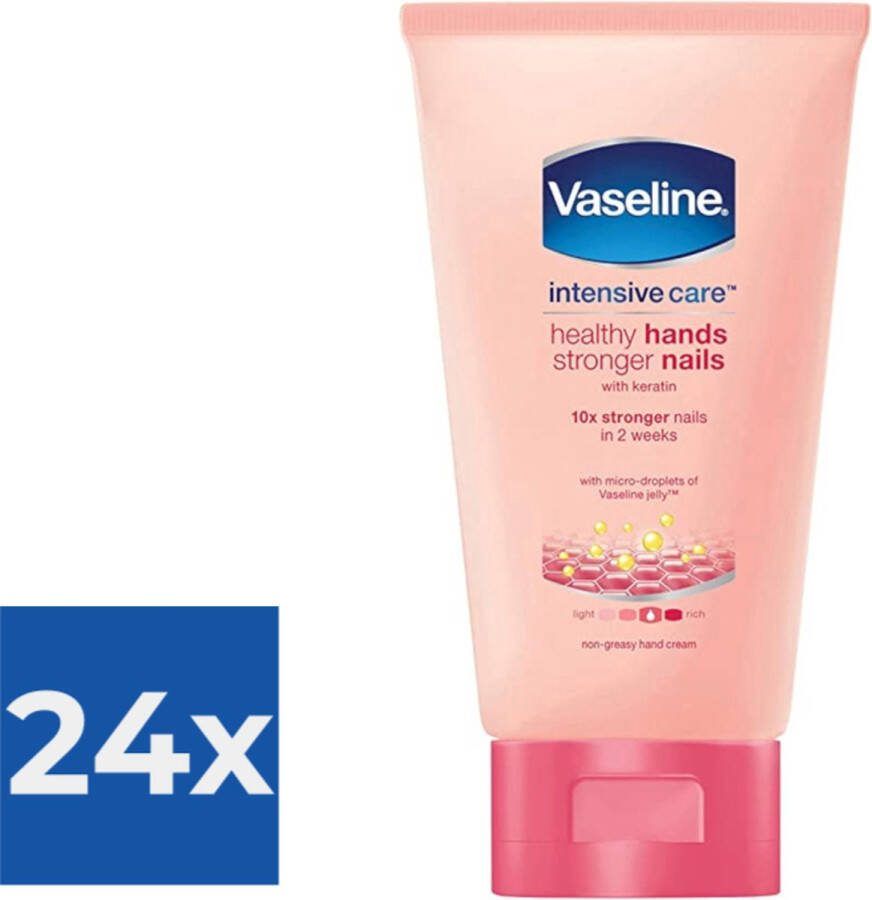 Vaseline Handcreme Healthy hands & stronger nails 75 ml Voordeelverpakking 24 stuks