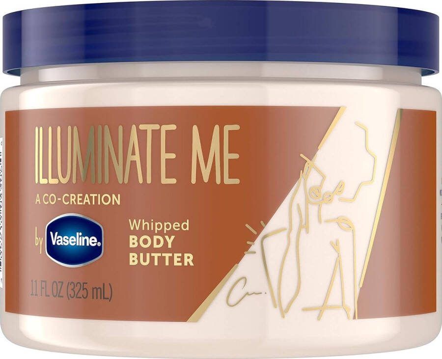Vaseline Illuminate Me Body Butter Whipped Body Butter Bodylotion Bodycréme 24-uur Hydratatie