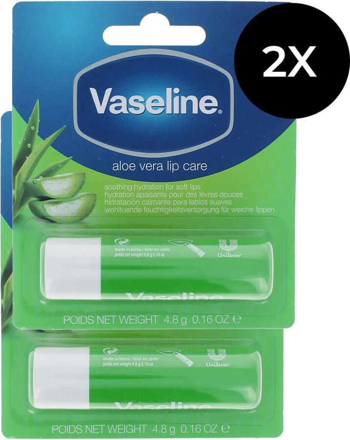 Vaseline Lip Therapy Duopack Lippenbalsem Aloe Vera