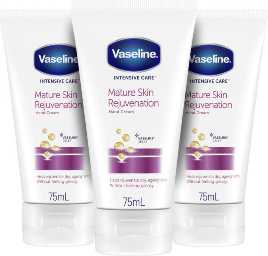 Vaseline Mature Skin Rejuvenation Handcrème Tegen Veroudering Voordeelbundel 3 x 75 ml