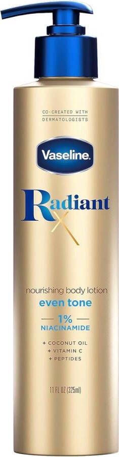 Vaseline Radiant X Even Tone voedende bodylotion met 1% niacinamide kokosolie vitamine C