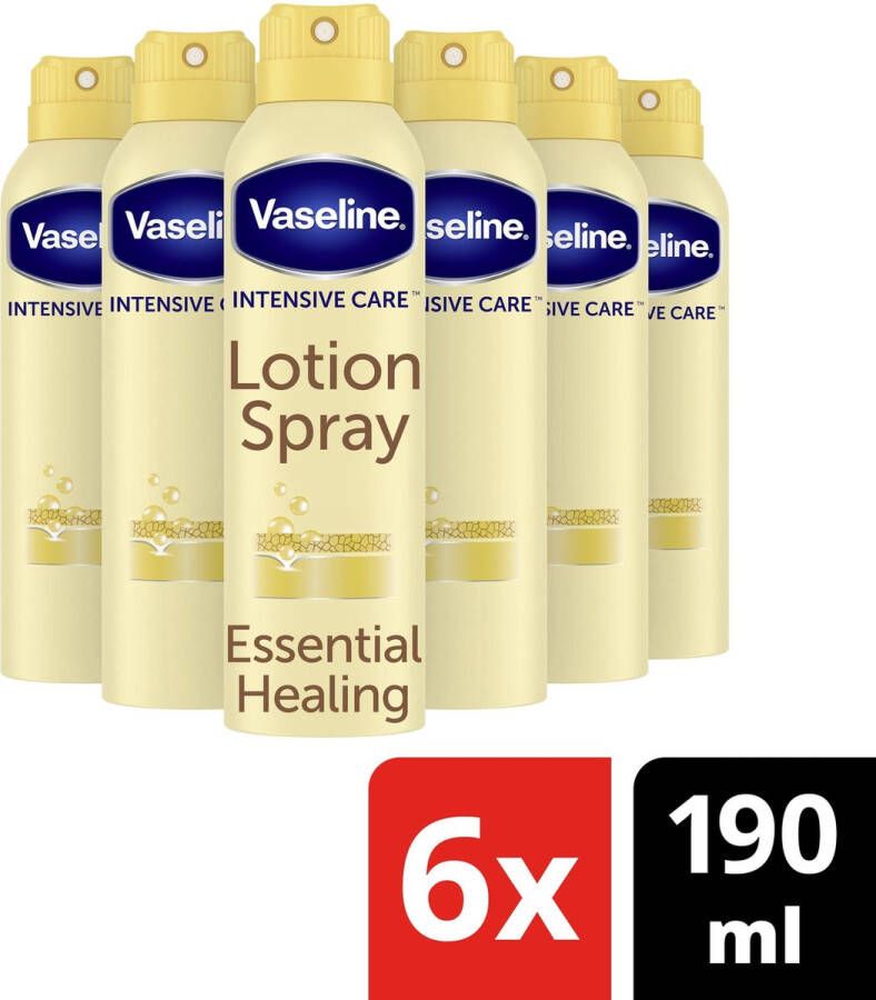 Vaseline Spray Essential Healing Bodylotion 6 x 190 ml Voordeelverpakking