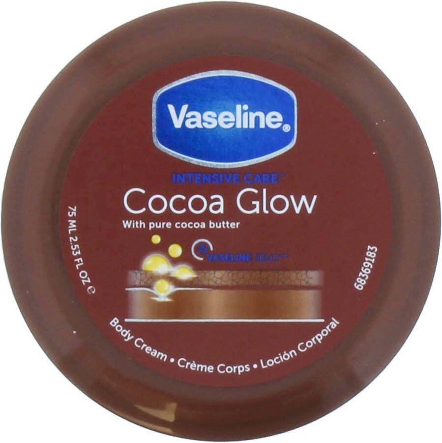 Vaseline Voordeelverpakking 4 X Body Cream 75ml Cocoa Glow 1 st