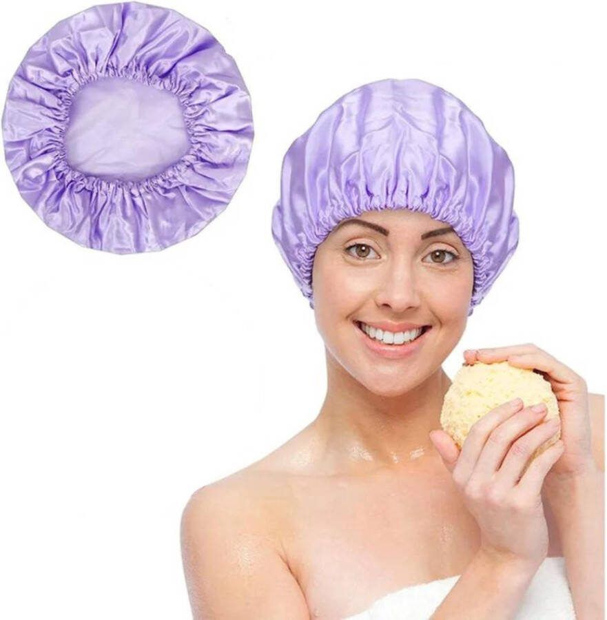 VATESI Douchemuts Dames Shower Cap Droog haar Douchekapje Paars