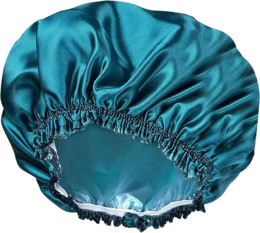 VATESI Douchemuts Dames Shower Cap Droog haar Douchekapje Turquoise
