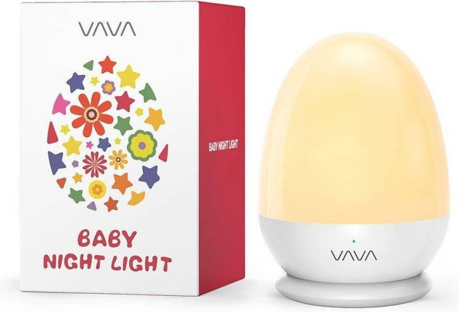 VAVA Nachtlampje ledlamp voor kinderen en baby's sfeerlicht (veilig voor baby's onbreekbaar niet vermoeiend voor de ogen kleurtemperatuur: 2700K 6500K)