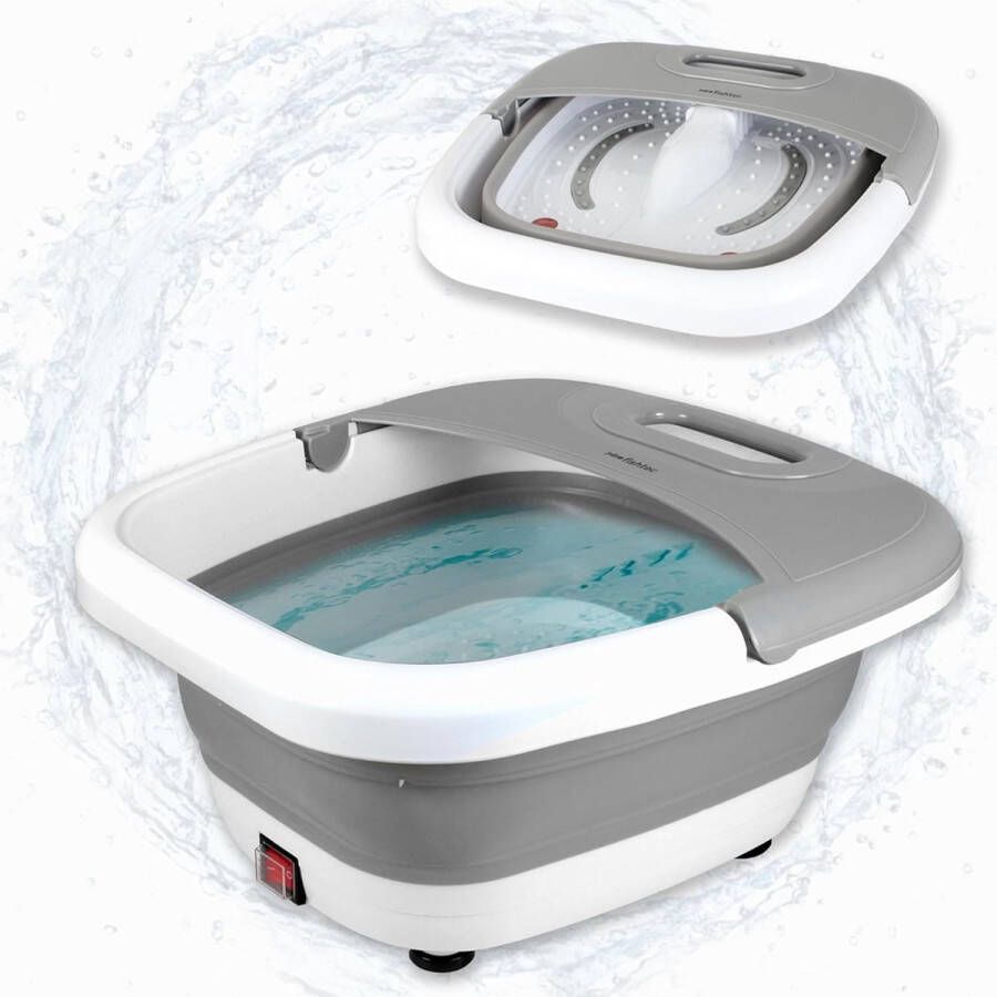 Vb Voetenbad Met Massage Voetmassage Apparaat tot 45° graden Elektrisch Voetbad met 3 functies – Massage – Vibratie – Bubbels – Inklapbaar 43 x 17 x 38 cm