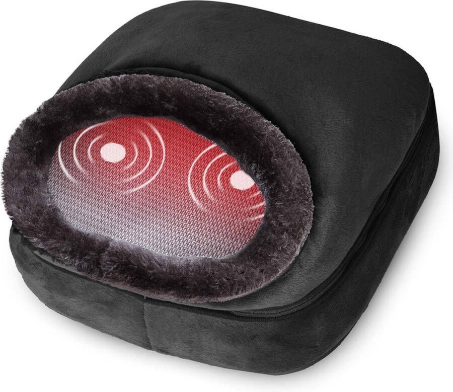 Vb Voetmassage Apparaat Bloedsomloop Voetverwarmer Elektrisch Warmte Kussen met 5 Massage modes Voet Massage Met Afstandsbediening Rugmassage apparaten Zwart