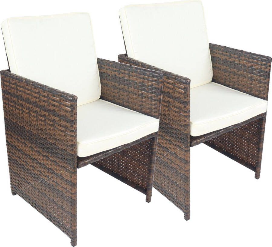 Vcm 2-tlg. Set Gartenstuhl Loungestuhl Sessel Rattan Balkonstuhl Camping Sitzkissen Raloso