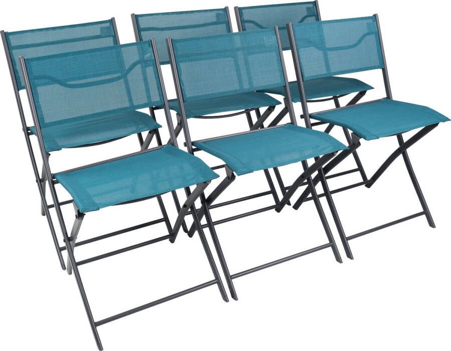 Vcm 6-tlg. Set Balkonstuhl falt Gartenstuhl klappbar Camping Klappstuhl Sumila