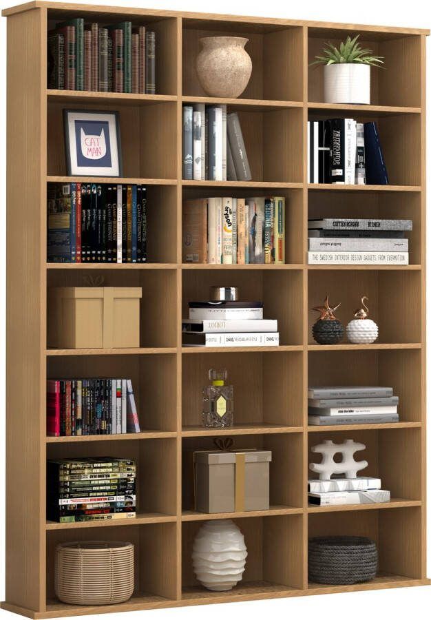 Vcm Holz CD DVD Standregal Bücherregal Medienregal Raumteiler Deko Regal Megosa M