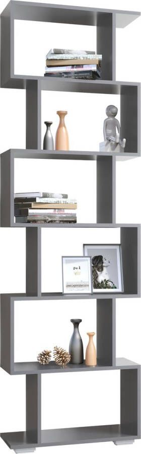 Vcm Houten Room Divider Stand Boekenkast Decoratieve Boeken 6 Compartimenten Standplank Palusa L