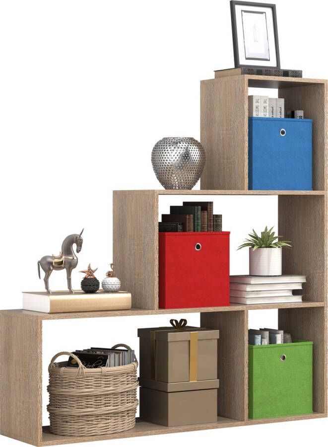 Vcm Holz Stand Treppenregal Stufenregal Standregal Raumteiler Bücherregal Dubila M