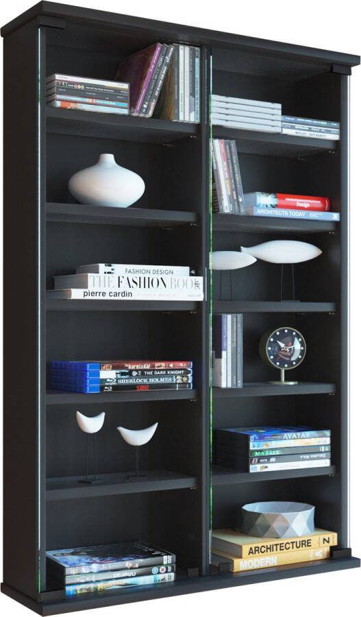 Vcm Houten CD DVD Muur Hangende Plank Wandkast Muurdisplaykast Zuntisa Glazen Deur Houten CD DVD Muur Hangende Plank Wandkast Muurdisplaykast Zuntisa Glazen Deur