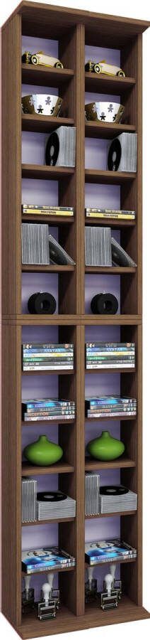 Vcm Houten CD DVD-standaard Plankast Opbergstandaard Almera Houten CD DVD-standaard Plankast Opbergstandaard Almera