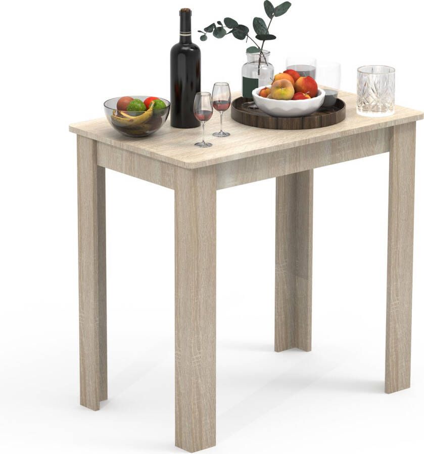 Vcm Houten Eettafel Keukentafel Esal 80 x 50 cm Houten Eettafel Keukentafel Esal 80 x 50 cm