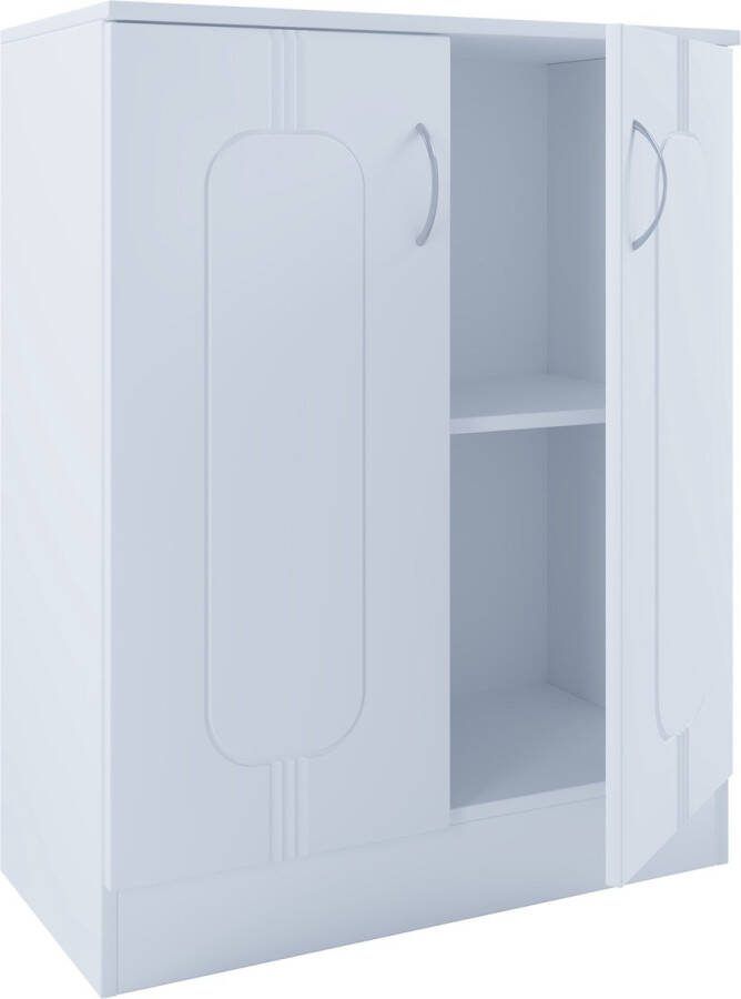 Vcm Houten ladekast Dressoir Highboard Kast Balia 2 Draaideuren