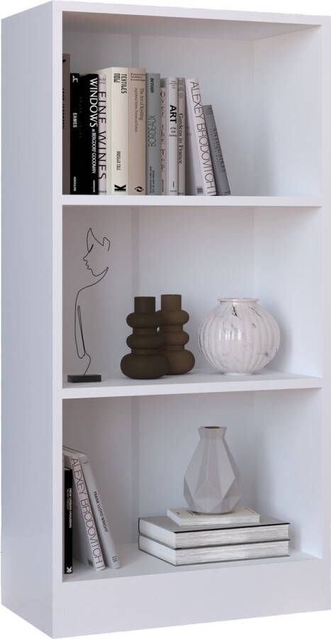 Vcm Houten Opbergrek Boekenkast Decoratieve Boekenrek Dilos M 3-voudig Houten Opbergrek Boekenkast Decoratieve Boekenrek Dilos M 3-voudig